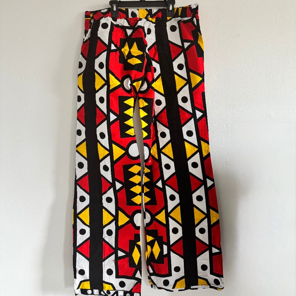 Wide Leg African Print Pants
